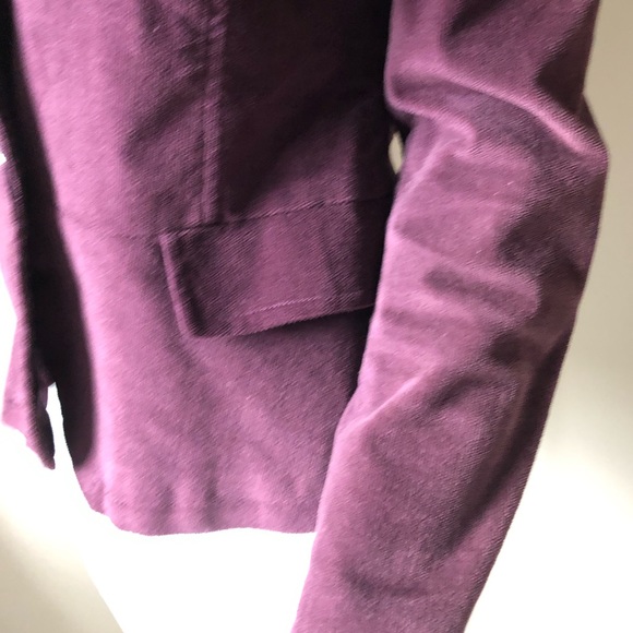 Purple Velvet Blazer Sequins Elbows Velvet Jacket Purple Coat - Picture 6 of 10